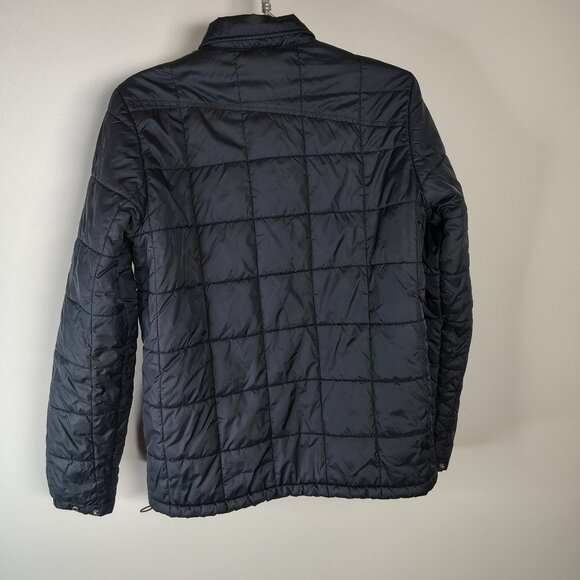 Volcom Stone Quilted Shirt Jacket Mens Black Snap Front Lightweight Puffer 600mm - Picture 7 of 16